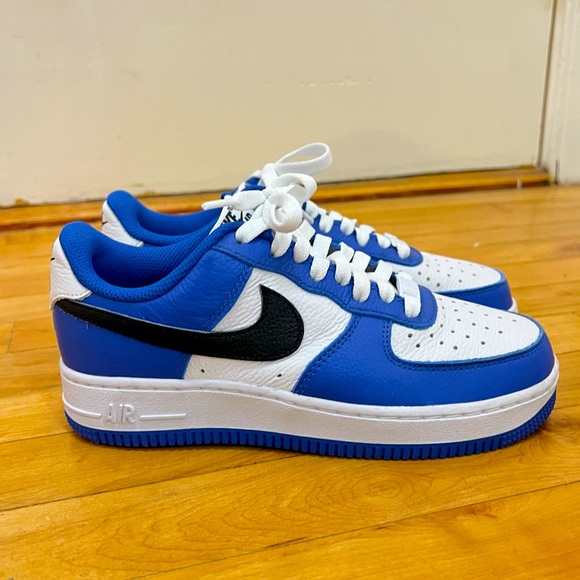 ❌SOLD❌ Custom NIKE Blue & White Air Force 1s - Picture 1 of 2